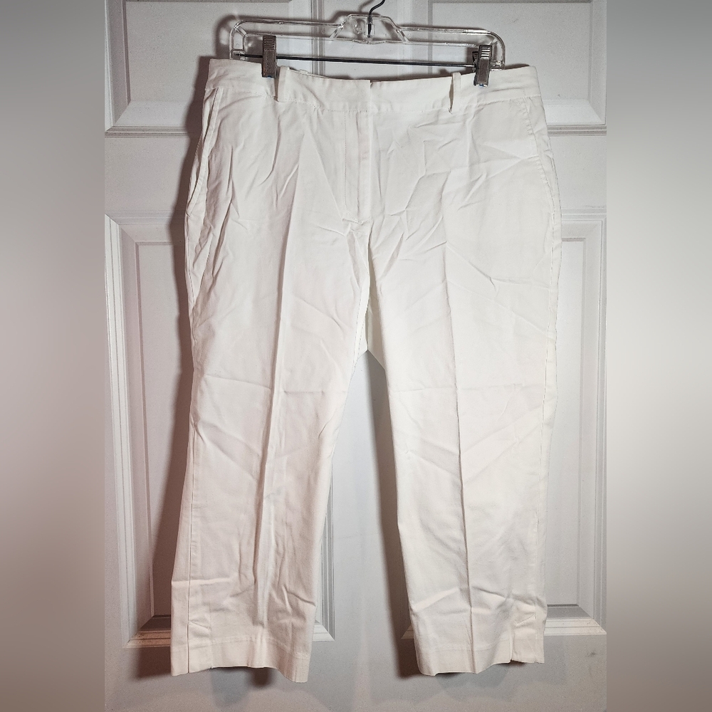 Talbots Signature White Cropped Women's Pants Size 12